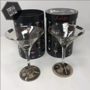 2 Lolita Chocolatini Martini Glasses EUC + recipe